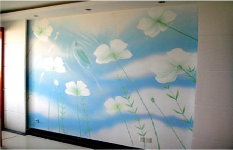 湘潭画墙绘怎么画好白云的蓬松感？