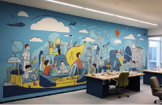 湘潭办公室墙绘的特点。