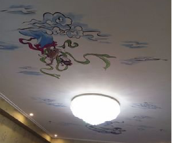 湘潭如何快速绘制天花板上的手绘墙？